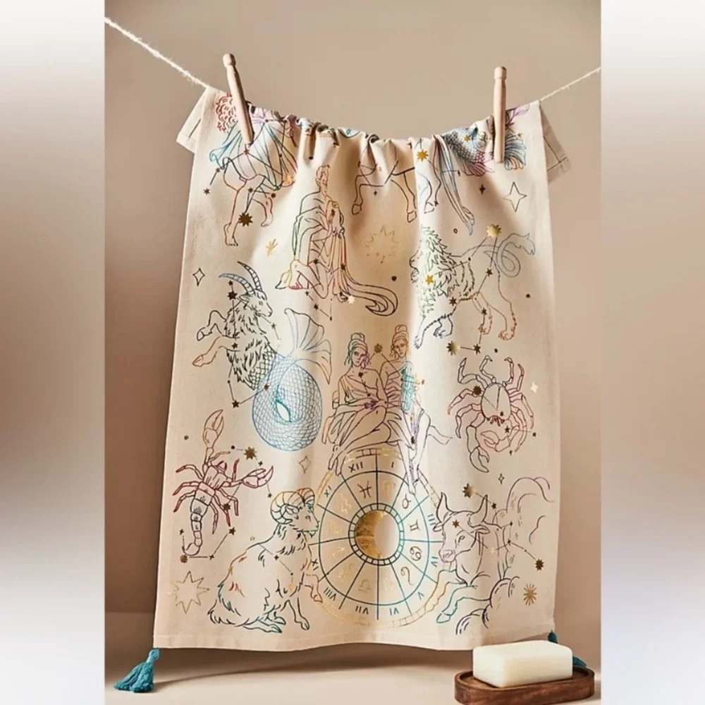 Anthropologie Zodiac Graphics Tapestry Wall Hanging